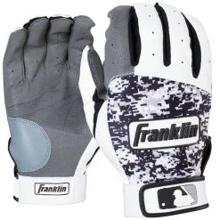 Franklin Digitek Youth Batting Gloves - White Black Camo