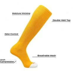Twin City TCK Prosport Performance Knee High Tube Socks - Gold