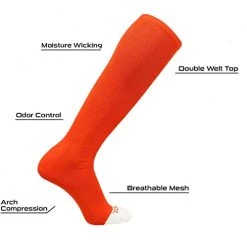 Twin City TCK Prosport Performance Knee High Tube Socks - Orange 10 Twin City TCK Prosport Performance Knee High Tube Socks - Orange