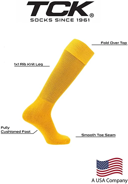 Twin City Multisport Acrylic Knee High Tube Socks - Gold 5 Twin City Multisport Acrylic Knee High Tube Socks - Gold