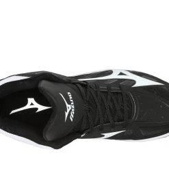Mizuno 9-Spike Advanced Erupt 3 Mid - Black White Baseball