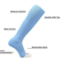 Twin City TCK Prosport Performance Knee High Tube Socks - Columbia Blue
