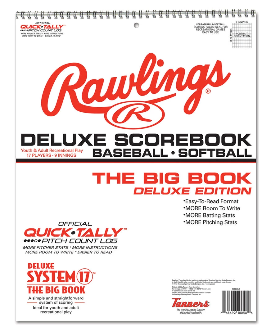 Rawlings System 17 "Big Book" Baseball Scorebook 3 Rawlings System 17 "Big Book" Baseball Scorebook
