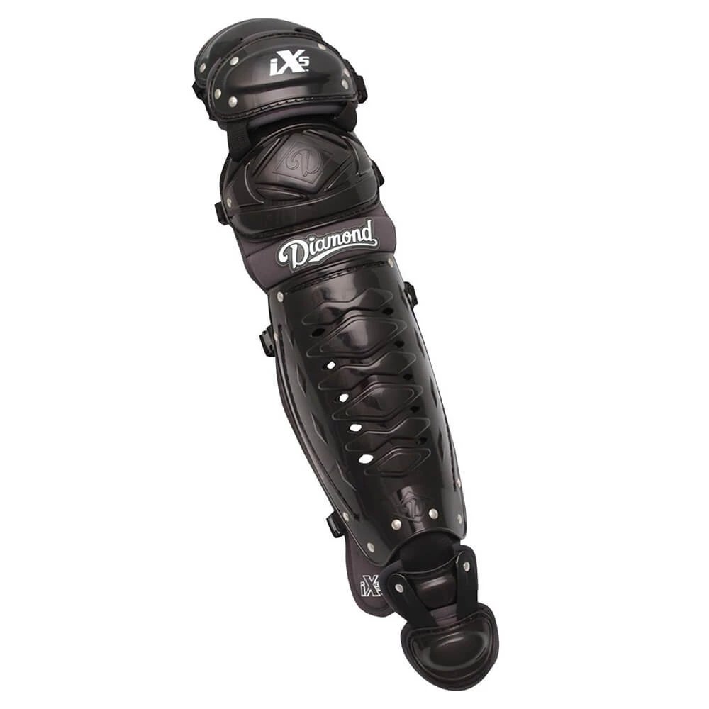 Diamond DCP-iX5 15.5" Baseball Leg Guards - Black 3 Diamond DCP-iX5 15.5" Baseball Leg Guards - Black