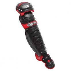 Diamond DCP-iX5 14.5" Baseball Leg Guards - Black Scarlet