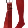 Twin City Belt Knee High Sock Combo - Scarlet Baseball