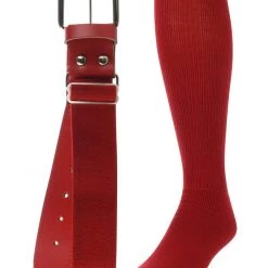 Twin City Belt Knee High Sock Combo - Scarlet Baseball