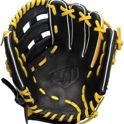Easton Future Elite Youth 11.00" Infield Glove - Black Yellow Baseball