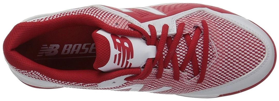 New Balance Youth J4040v4 Molded Baseball Cleats - Red White 6 New Balance Youth J4040v4 Molded Baseball Cleats - Red White