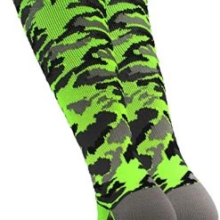 Twin City TCK Woodland Camo Knee High Socks - Neon Green Camo 8 Twin City TCK Woodland Camo Knee High Socks - Neon Green Camo
