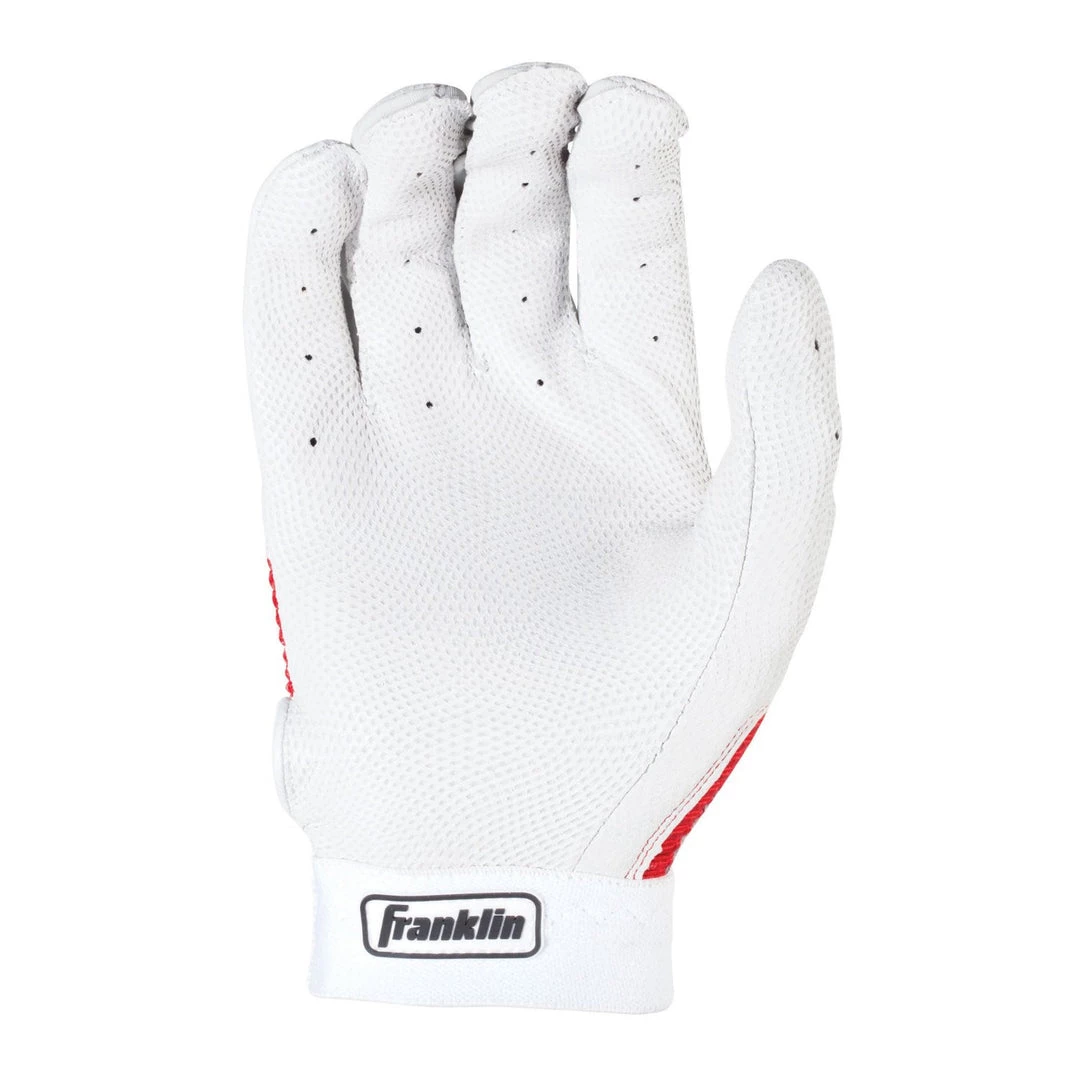 Franklin Pro Classic Youth Batting Gloves - Pearl Red 4 Franklin Pro Classic Youth Batting Gloves - Pearl Red