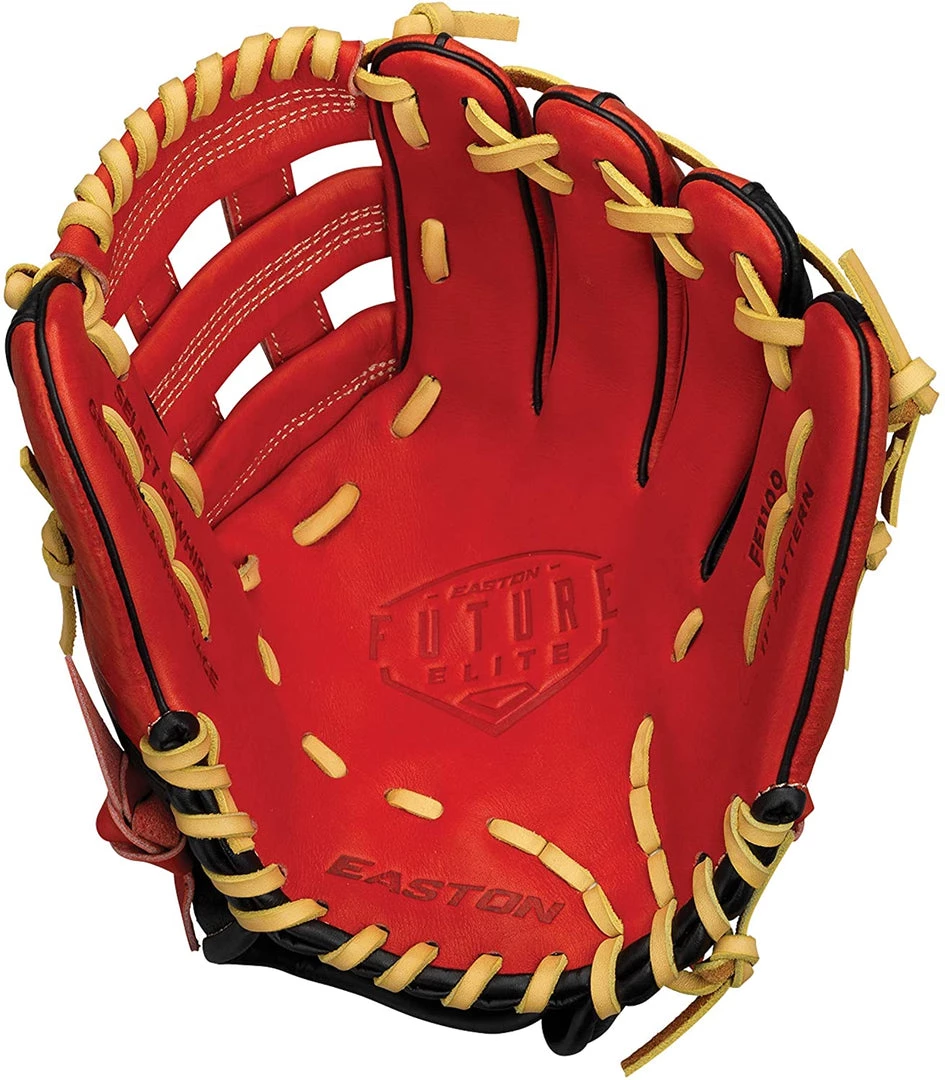 Baseball Easton Future Elite Youth 11.00" Infield Glove - Red Black Cream 4 Baseball Easton Future Elite Youth 11.00" Infield Glove - Red Black Cream