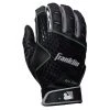 Franklin 2nd-Skinz Youth Batting Gloves - Black Baseball