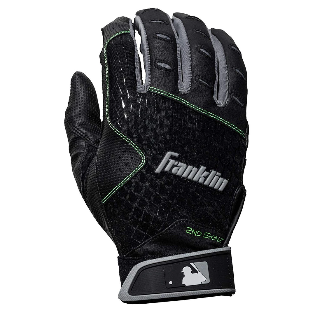 Franklin 2nd-Skinz Youth Batting Gloves - Black Baseball 3 Franklin 2nd-Skinz Youth Batting Gloves - Black Baseball