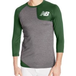 New Balance Asym Baseball Base Layer Left - Dark Green