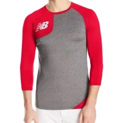New Balance Asym Baseball Base Layer Right - Red