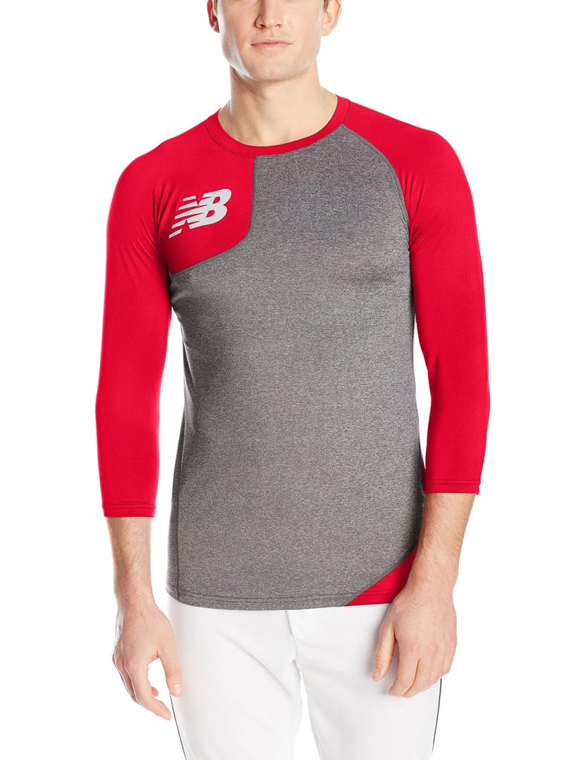 New Balance Asym Baseball Base Layer Right - Red 3 New Balance Asym Baseball Base Layer Right - Red