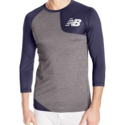 New Balance Asym Baseball Base Layer Left - Navy