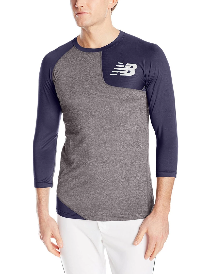 New Balance Asym Baseball Base Layer Left - Navy 3 New Balance Asym Baseball Base Layer Left - Navy