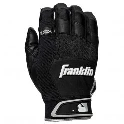 Baseball Franklin Shok-Sorb X Youth Batting Gloves - Black