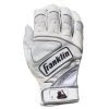 Franklin Chrome Powerstrap Adult Batting Gloves - White