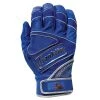 Franklin Chrome Powerstrap Adult Batting Gloves - Royal