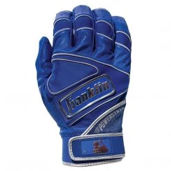 Franklin Chrome Powerstrap Adult Batting Gloves - Royal