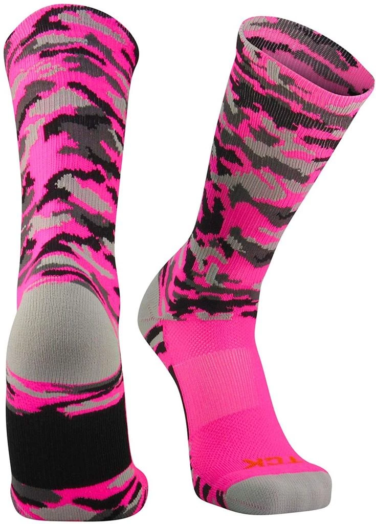Baseball Twin City Woodland Camo Crew Socks - Hot Pink Camo 3 Baseball Twin City Woodland Camo Crew Socks - Hot Pink Camo