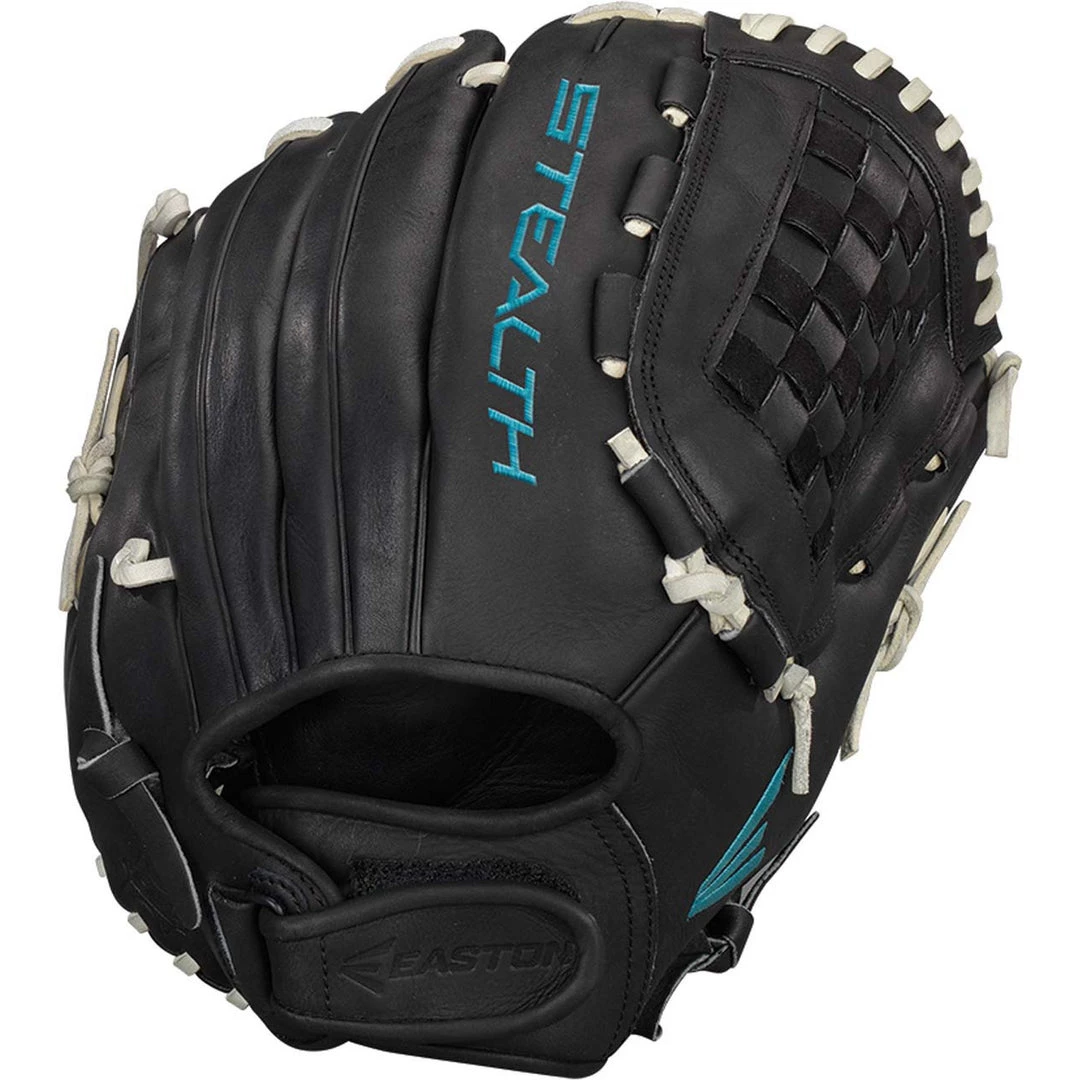 Easton Stealth Pro 12.50" Fastpitch Pitcher Outfield Glove - Black Softball 3 Easton Stealth Pro 12.50" Fastpitch Pitcher Outfield Glove - Black Softball