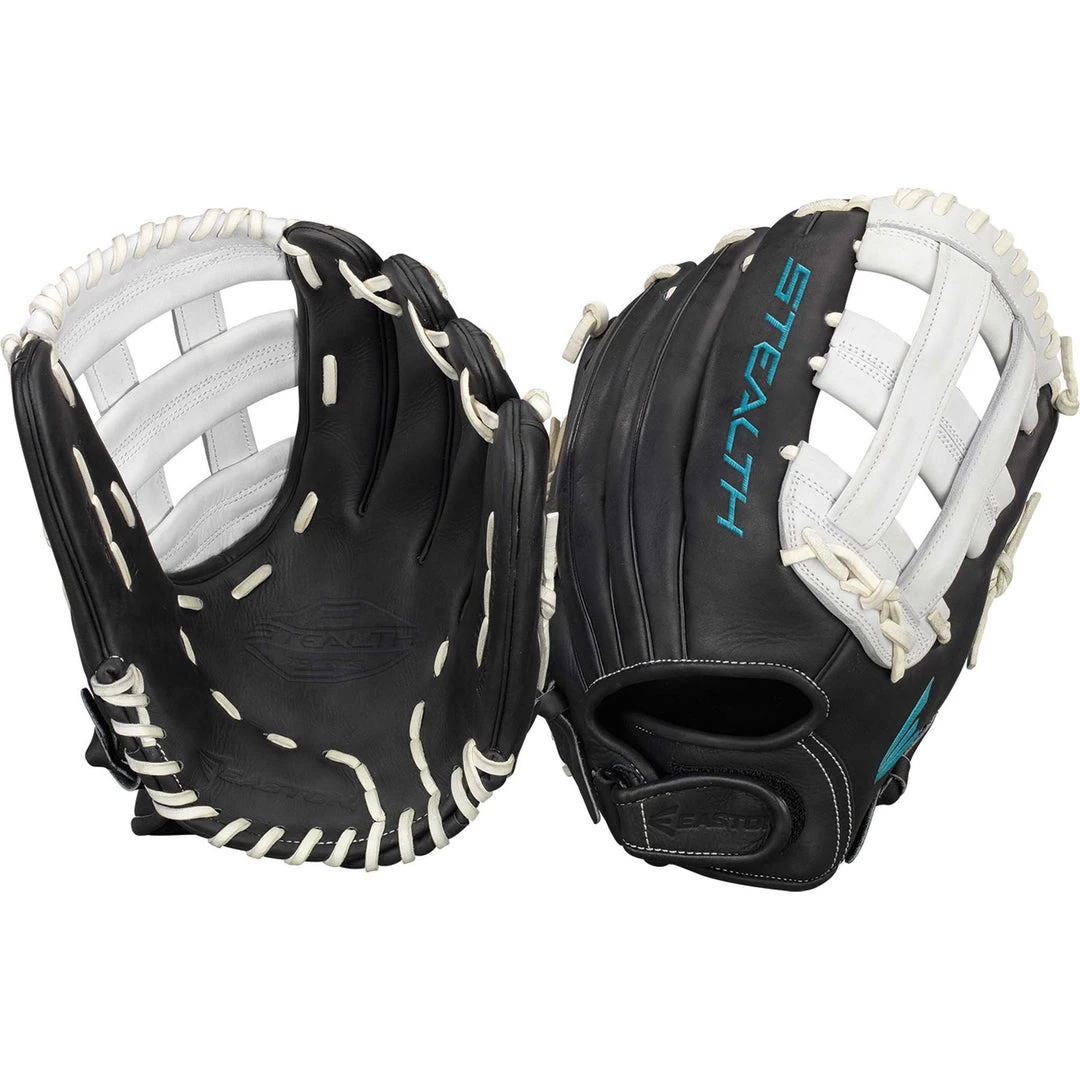 Easton Stealth Pro 12.75" FP Outfield Glove - Black White 5 Easton Stealth Pro 12.75" FP Outfield Glove - Black White