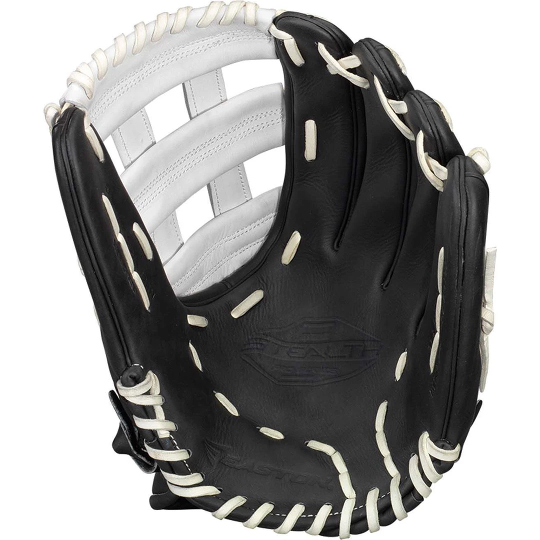 Easton Stealth Pro 12.75" FP Outfield Glove - Black White 4 Easton Stealth Pro 12.75" FP Outfield Glove - Black White