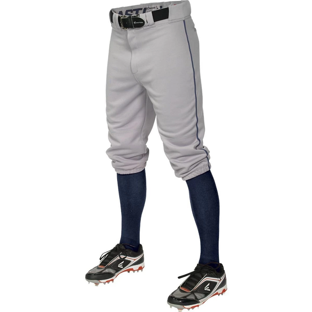 Easton Pro+ Piped Knicker Baseball Pant - Gray Navy