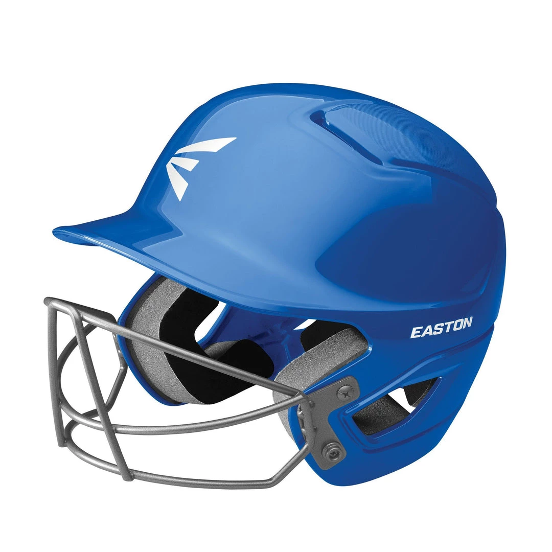 Easton Alpha Solid Helmet With Baseball Facemask - Royal 3 Easton Alpha Solid Helmet With Baseball Facemask - Royal
