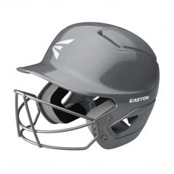 Easton Alpha Solid Helmet With Baseball Facemask - Charcoal