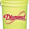 Baseball Diamond Ball Bucket - Yellow