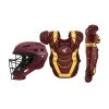 Easton Elite X Youth Catcher's Set - Maroon Gold Baseball 2 Easton Elite X Youth Catcher's Set - Maroon Gold Baseball