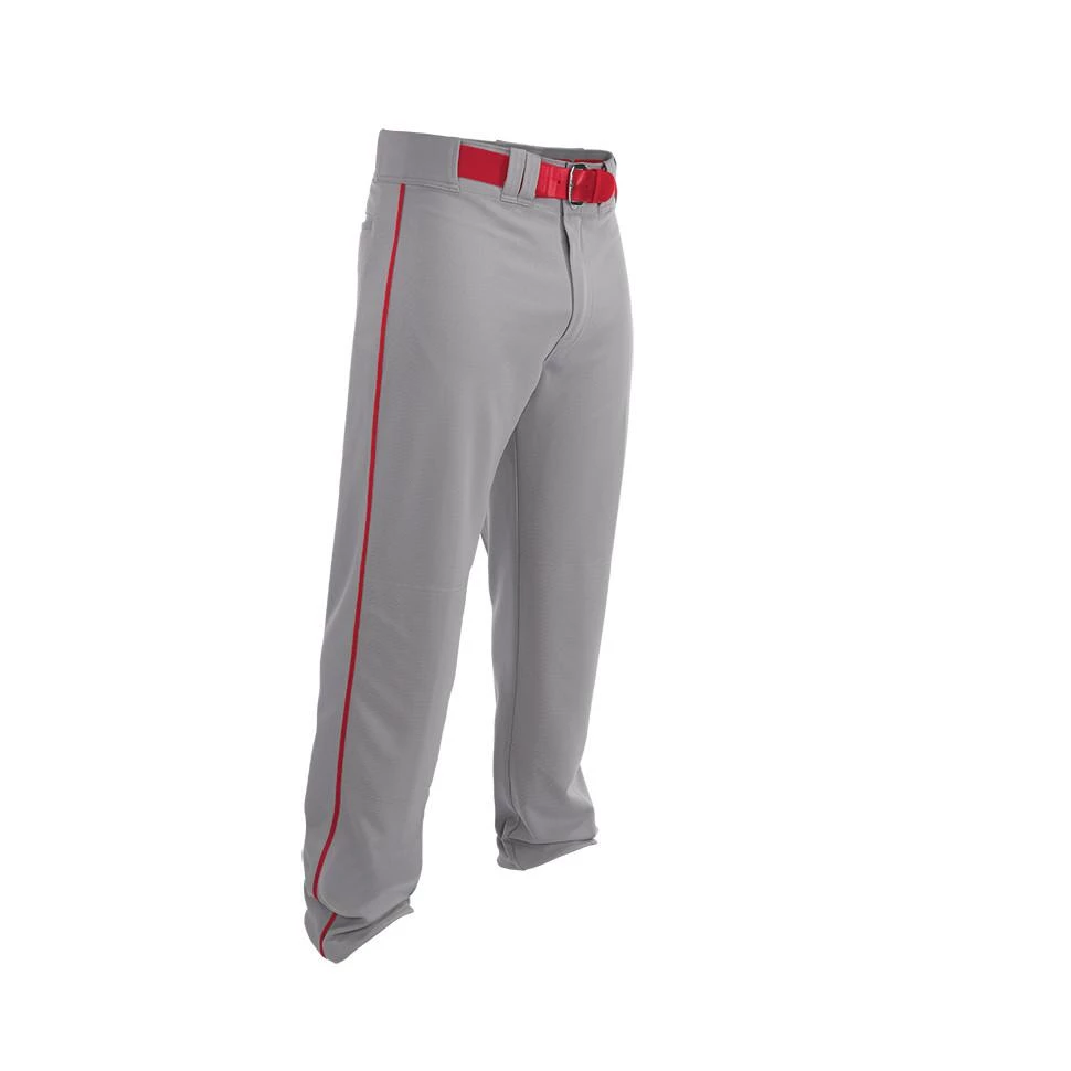 Easton Adult Rival 2 Piped Baseball Pants - Gray Red 3 Easton Adult Rival 2 Piped Baseball Pants - Gray Red