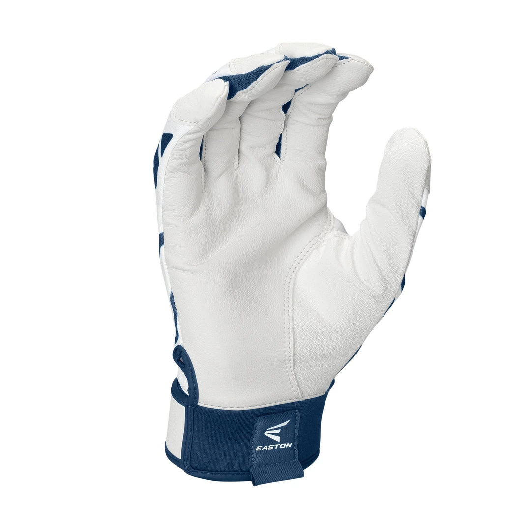 Baseball Easton Gametime Batting Gloves - White Navy 4 Baseball Easton Gametime Batting Gloves - White Navy
