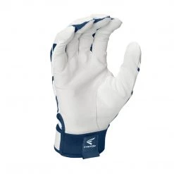 Easton Gametime Batting Youth Gloves - White Navy Baseball