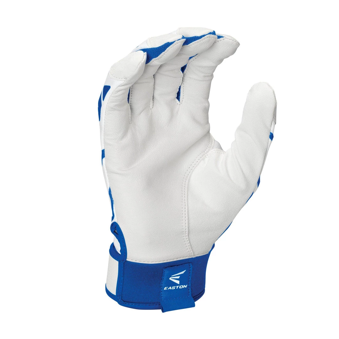 Baseball Easton Gametime Batting Youth Gloves - White Royal 4 Baseball Easton Gametime Batting Youth Gloves - White Royal