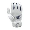 Easton Ghost Fastpitch Batting Gloves - White Navy 1 Easton Ghost Fastpitch Batting Gloves - White Navy
