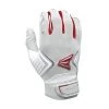 Softball Easton Ghost Fastpitch Batting Gloves - White Red 1 Softball Easton Ghost Fastpitch Batting Gloves - White Red