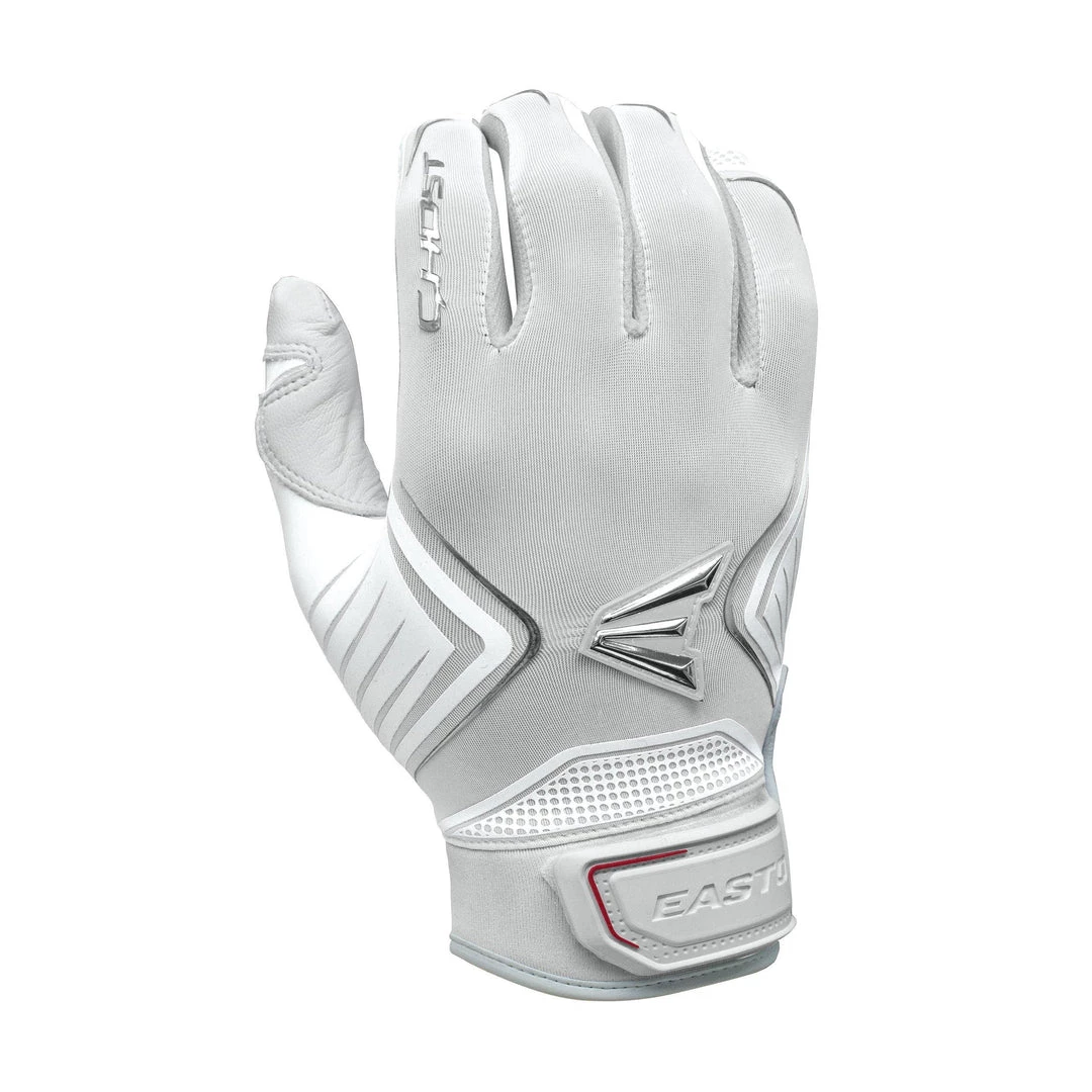 Easton Ghost Fastpitch Batting Gloves - White Softball 3 Easton Ghost Fastpitch Batting Gloves - White Softball