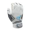 Softball Easton Ghost Fastpitch Batting Gloves - White Charcoal Gold