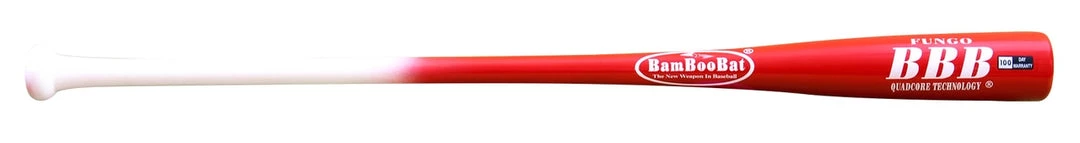 Pinnacle Sports BamBooBat Fungo HWBR100 Bat - White Red Baseball 3 Pinnacle Sports BamBooBat Fungo HWBR100 Bat - White Red Baseball