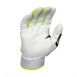 Easton Hyperlite Fastpitch Girl's Batting Gloves - White Optic Yellow