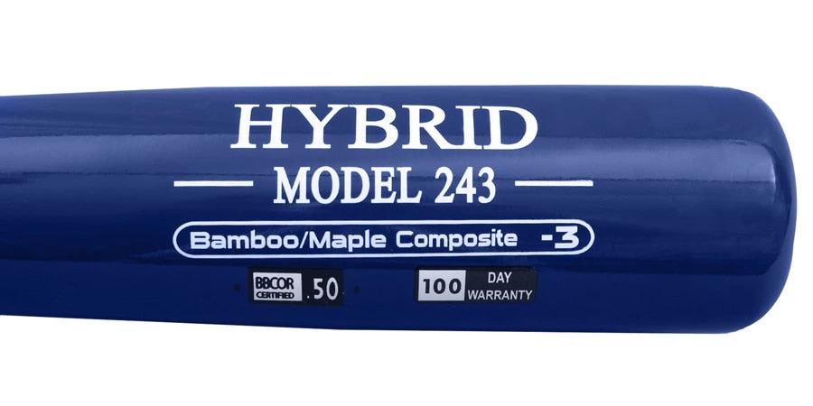 Pinnacle Sports Pinnacle Hybrid Adult Bamboo Maple Model 243 - White Navy Baseball 4 Pinnacle Sports Pinnacle Hybrid Adult Bamboo Maple Model 243 - White Navy Baseball