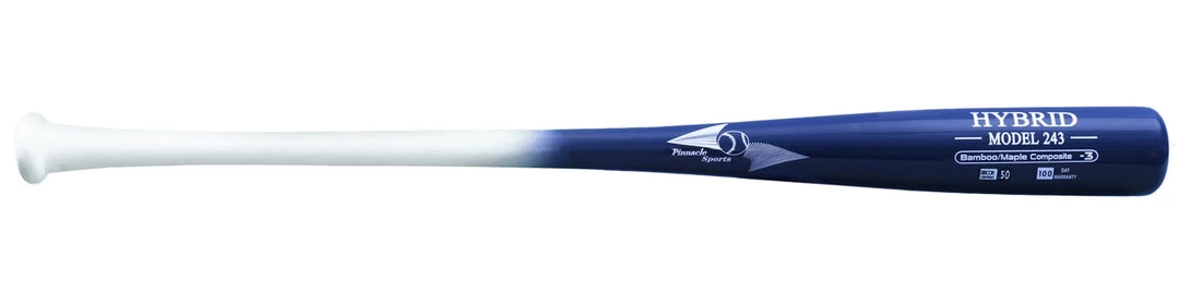 Pinnacle Sports Pinnacle Hybrid Adult Bamboo Maple Model 243 - White Navy Baseball 3 Pinnacle Sports Pinnacle Hybrid Adult Bamboo Maple Model 243 - White Navy Baseball