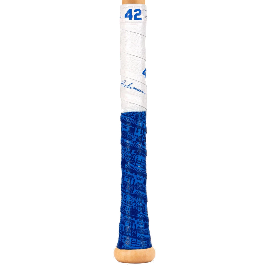 Lizard Skins Jackie Robinson Durasoft 1.1mm Bat Grip - Blue White 4 Lizard Skins Jackie Robinson Durasoft 1.1mm Bat Grip - Blue White
