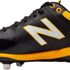 New Balance L4040v5 Low Cut Metal Cleat - Black Yellow